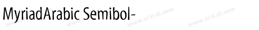 MyriadArabic Semibol字体转换